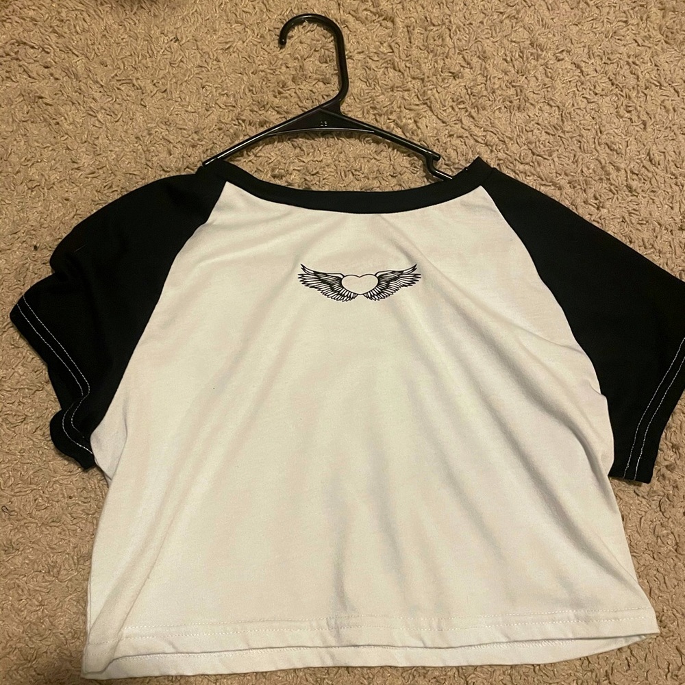 Heart with wings crop top